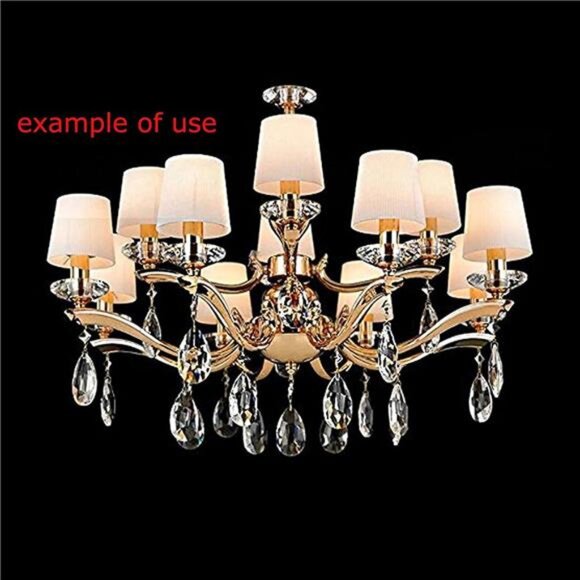 12Pcs38mm Clear Crystal Teardrop Chandelier Prisms Parts Hanging Galss - Picture 5 of 8